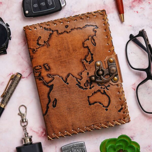 Pure Handmade Leather Diary with Key Closure